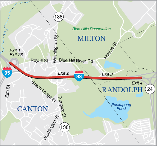 Canton, Milton, Randolph: Interstate Maintenance and Related Work on Interstate 93